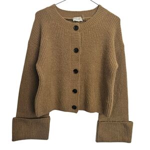 Dress Forum Tan Sienna Button Down Cardigan Size S